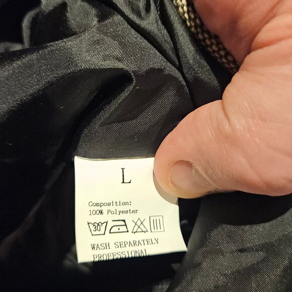 Men's Vest, Retro Vintage, Brown w/Satin lining (NEW NEVER WORN) - Picture 6 of 6